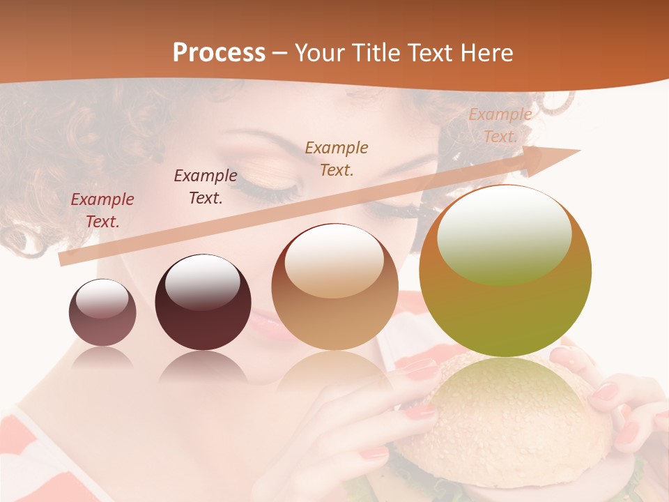 Cute Woman Meal PowerPoint Template