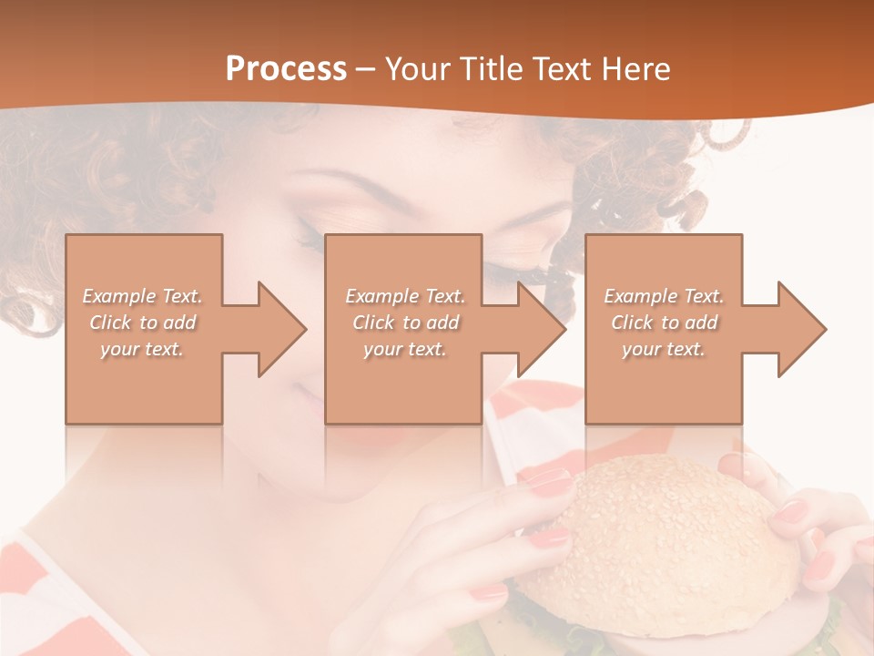 Cute Woman Meal PowerPoint Template