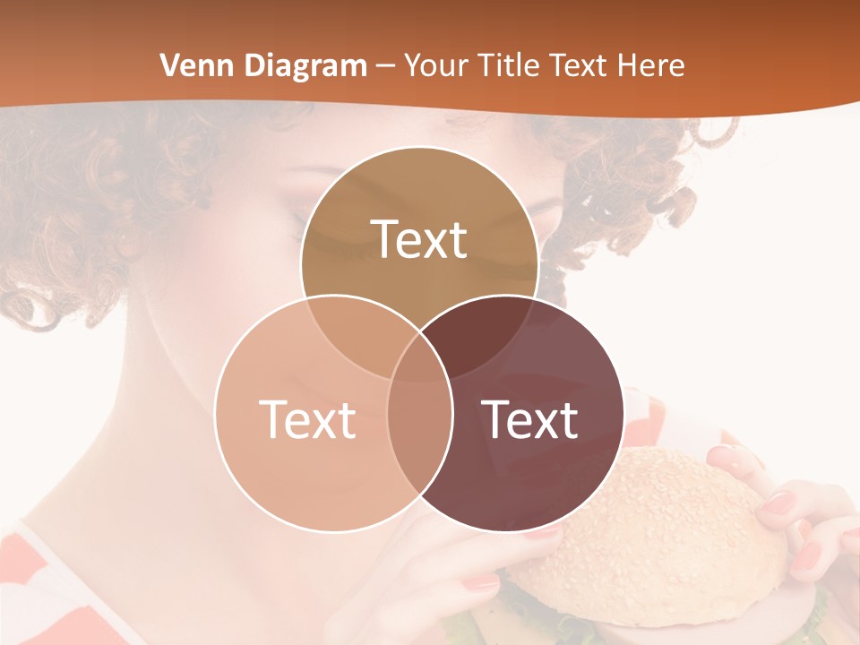 Cute Woman Meal PowerPoint Template