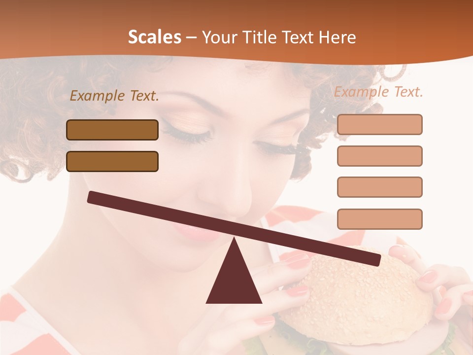 Cute Woman Meal PowerPoint Template