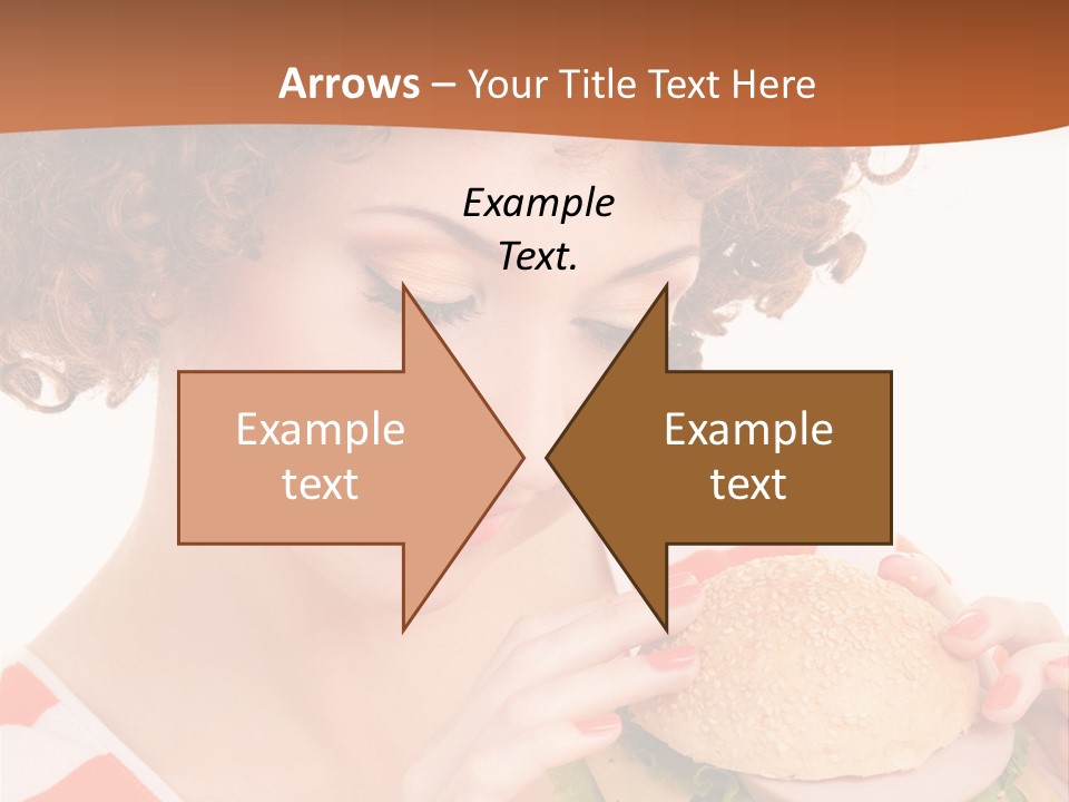 Cute Woman Meal PowerPoint Template