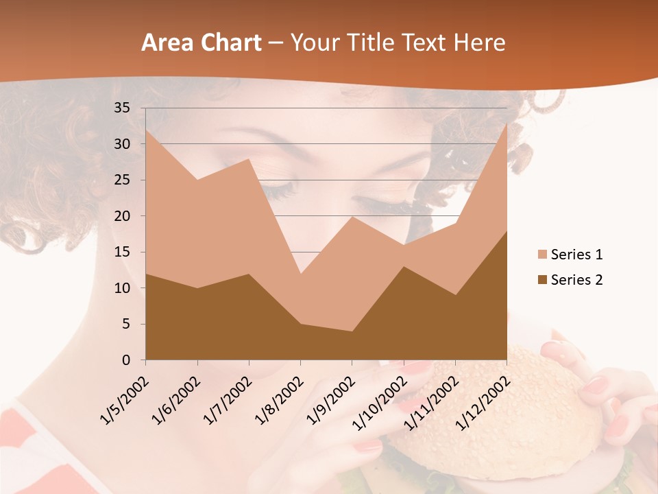 Cute Woman Meal PowerPoint Template