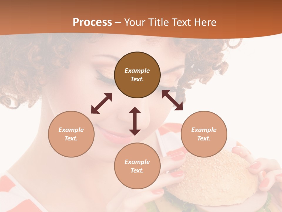 Cute Woman Meal PowerPoint Template