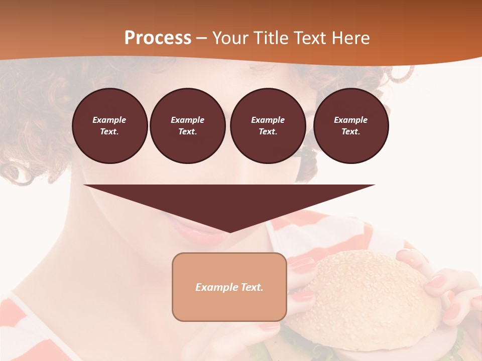 Cute Woman Meal PowerPoint Template