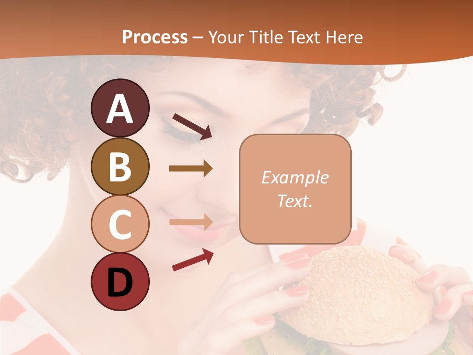 Cute Woman Meal PowerPoint Template