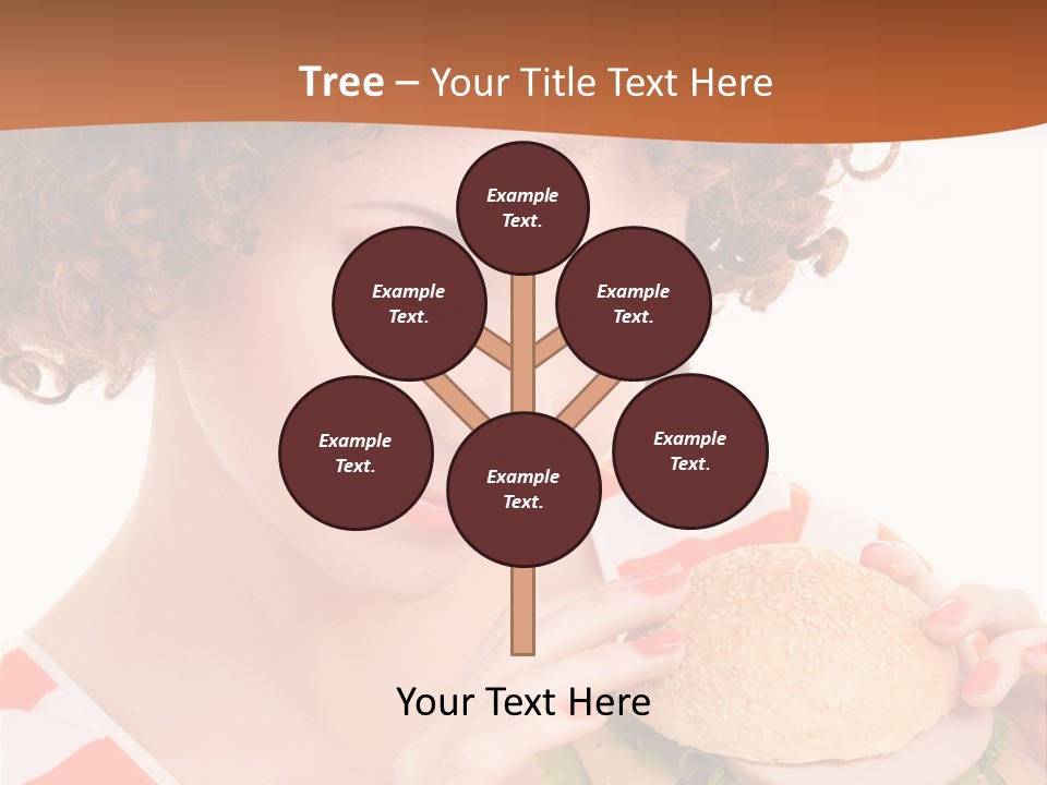 Cute Woman Meal PowerPoint Template