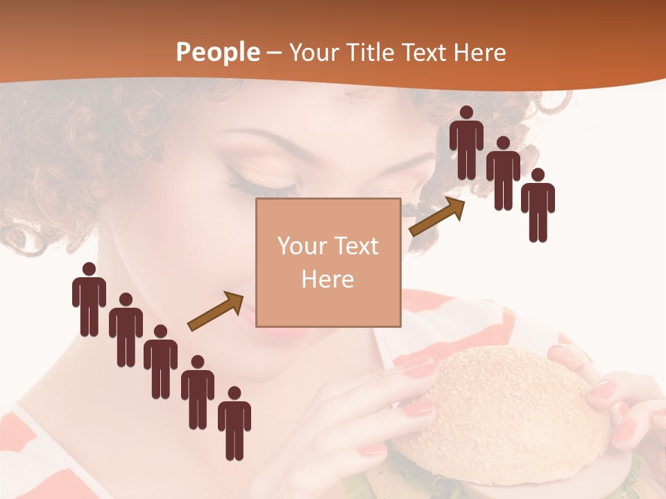 Cute Woman Meal PowerPoint Template