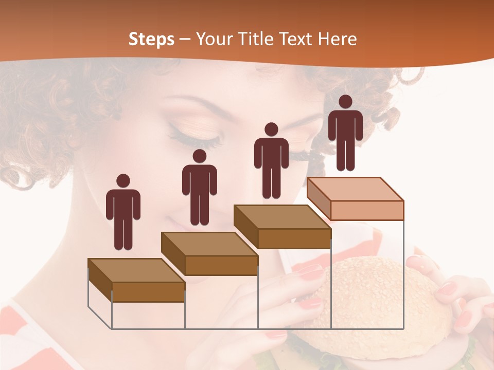 Cute Woman Meal PowerPoint Template