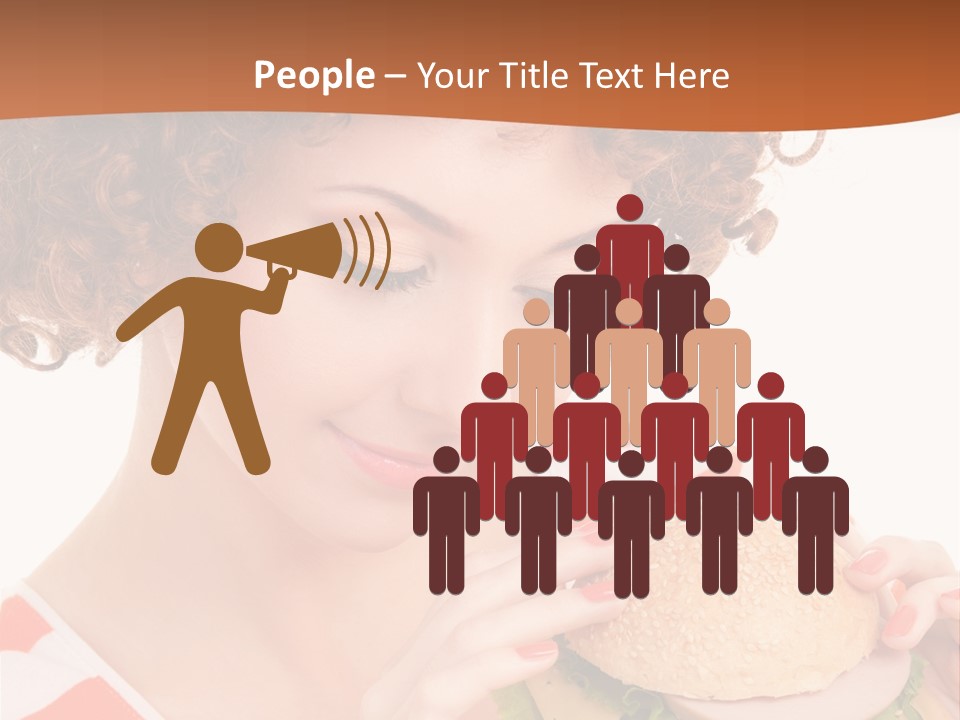 Cute Woman Meal PowerPoint Template