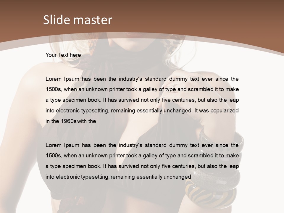 Hairstylish Swimsuit Scarf PowerPoint Template