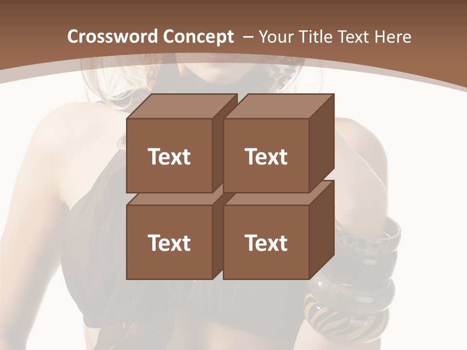 Hairstylish Swimsuit Scarf PowerPoint Template