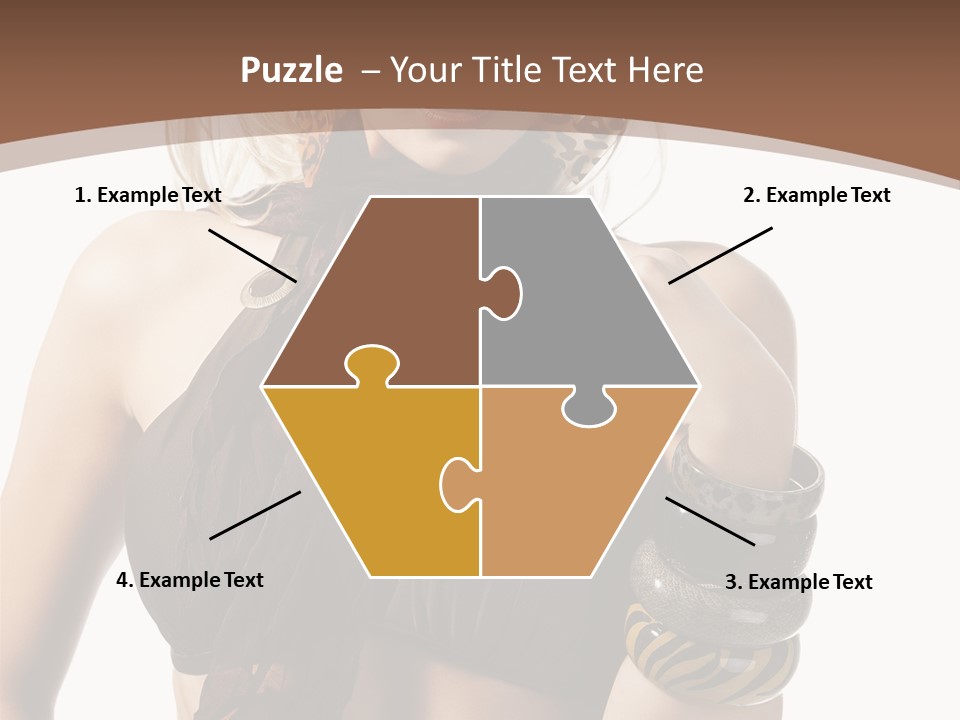 Hairstylish Swimsuit Scarf PowerPoint Template