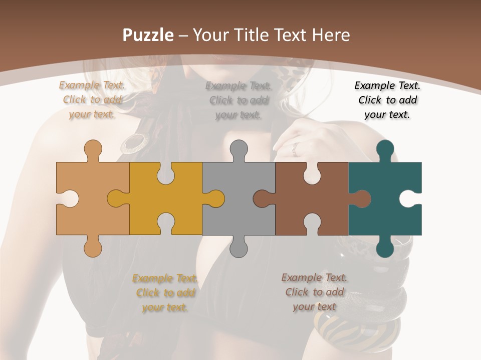 Hairstylish Swimsuit Scarf PowerPoint Template