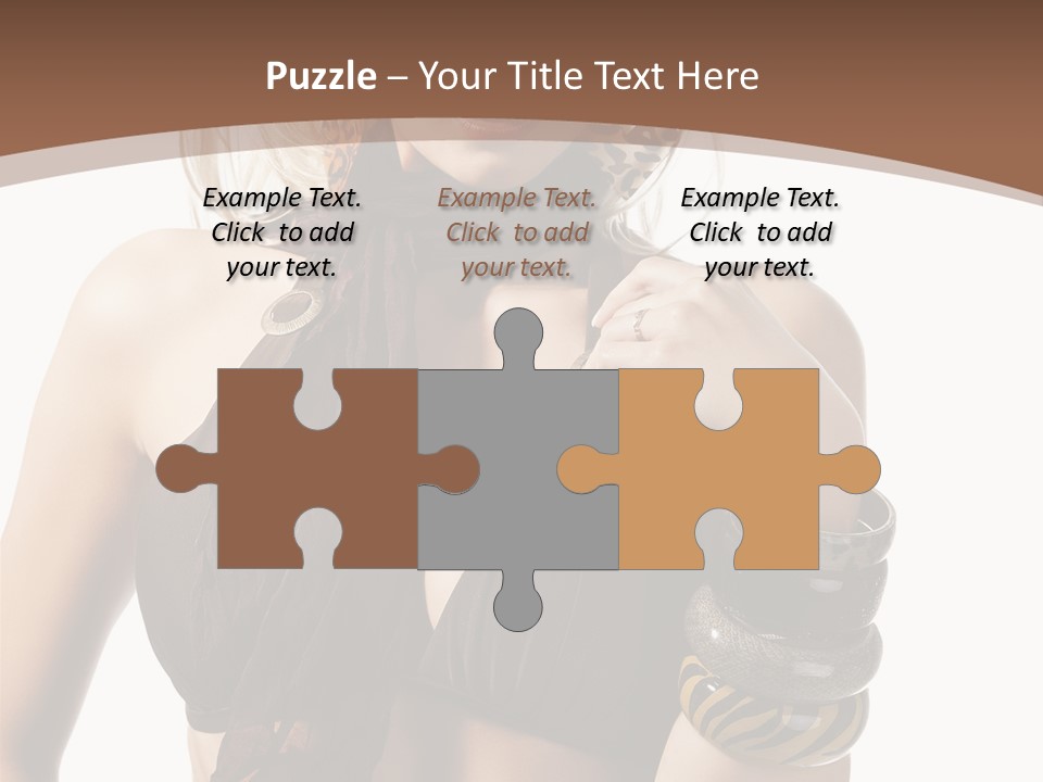 Hairstylish Swimsuit Scarf PowerPoint Template