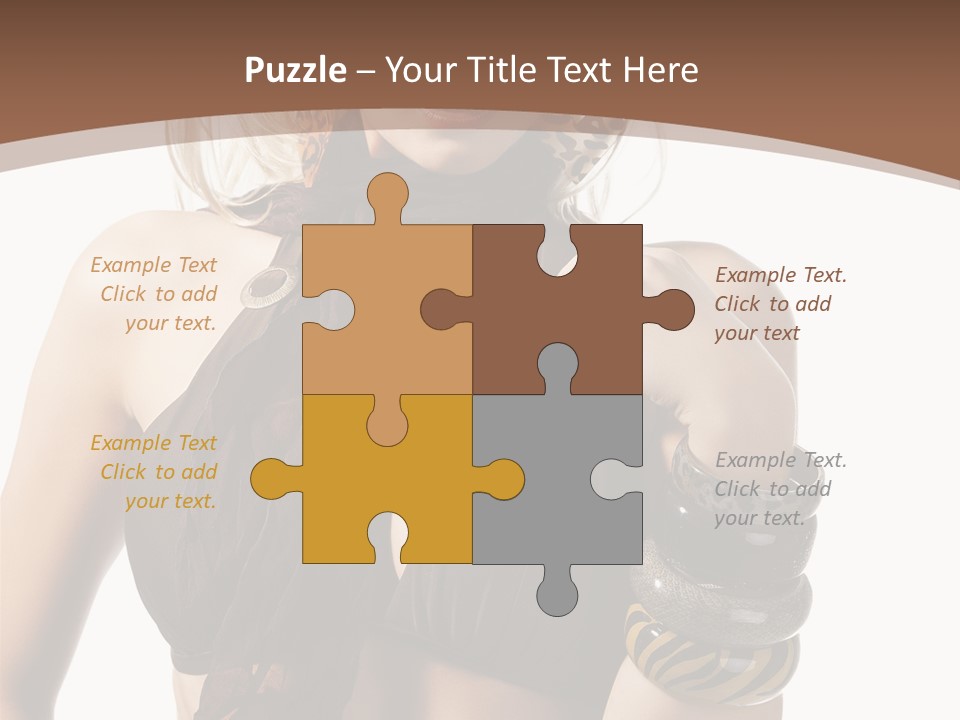 Hairstylish Swimsuit Scarf PowerPoint Template