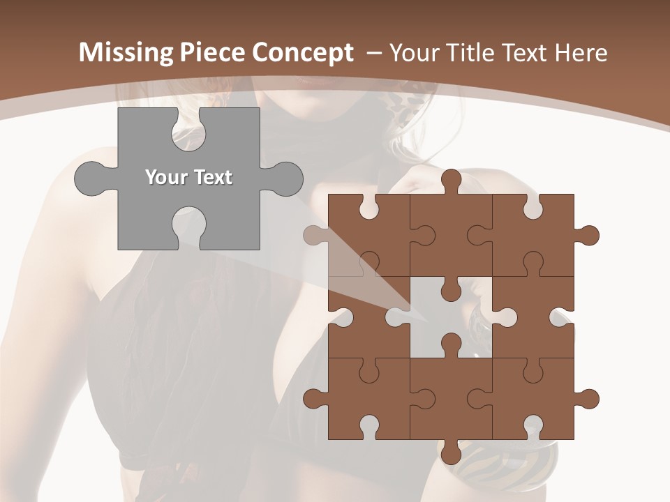 Hairstylish Swimsuit Scarf PowerPoint Template