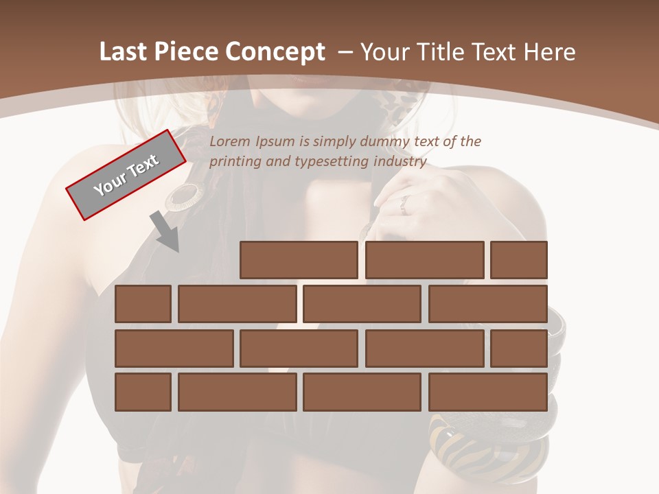 Hairstylish Swimsuit Scarf PowerPoint Template