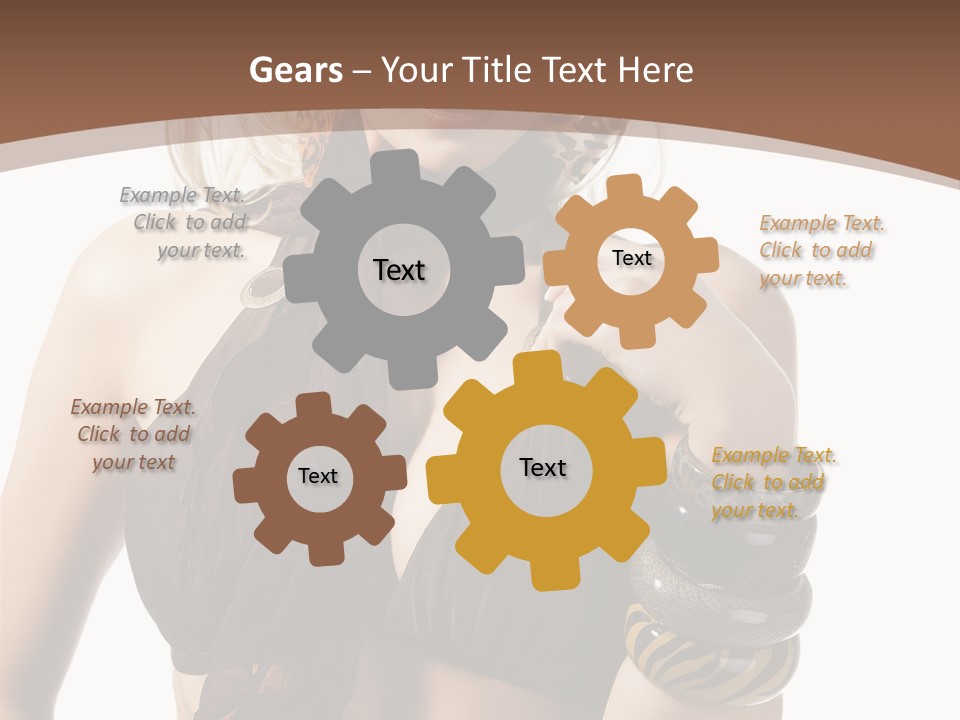 Hairstylish Swimsuit Scarf PowerPoint Template