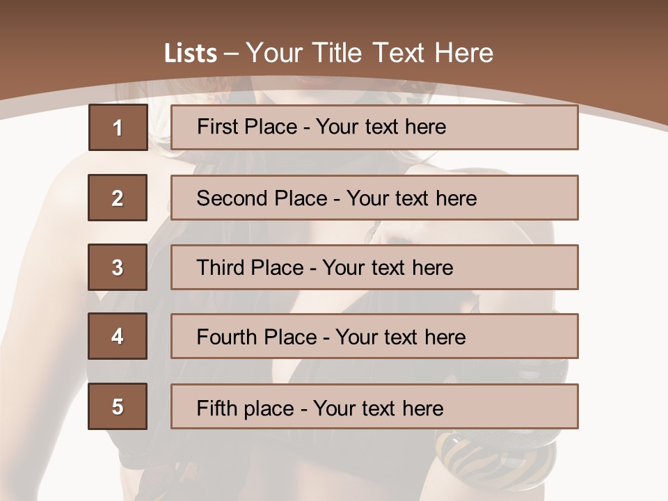 Hairstylish Swimsuit Scarf PowerPoint Template