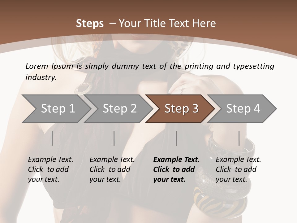 Hairstylish Swimsuit Scarf PowerPoint Template