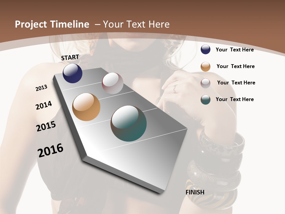 Hairstylish Swimsuit Scarf PowerPoint Template