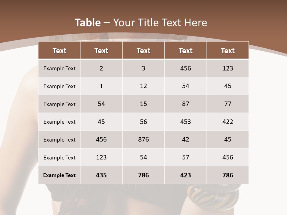 Hairstylish Swimsuit Scarf PowerPoint Template