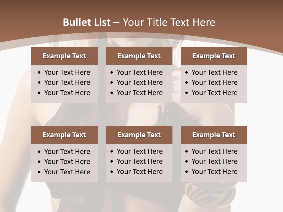 Hairstylish Swimsuit Scarf PowerPoint Template