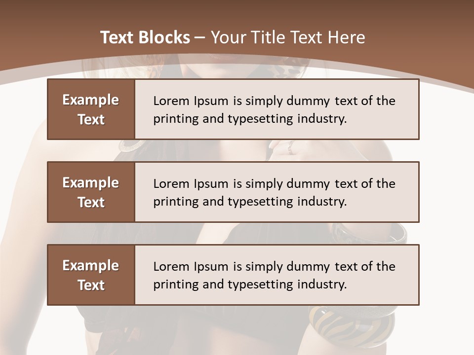 Hairstylish Swimsuit Scarf PowerPoint Template