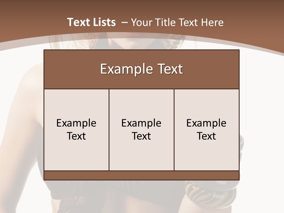 Hairstylish Swimsuit Scarf PowerPoint Template