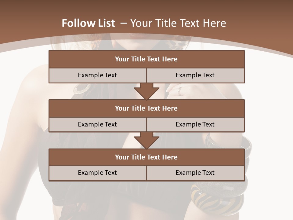 Hairstylish Swimsuit Scarf PowerPoint Template