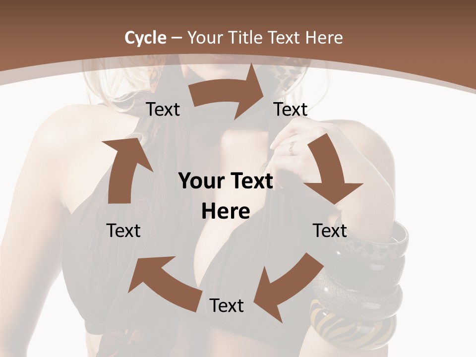 Hairstylish Swimsuit Scarf PowerPoint Template