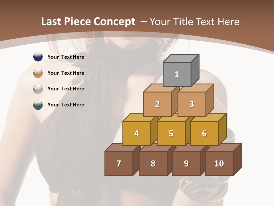 Hairstylish Swimsuit Scarf PowerPoint Template