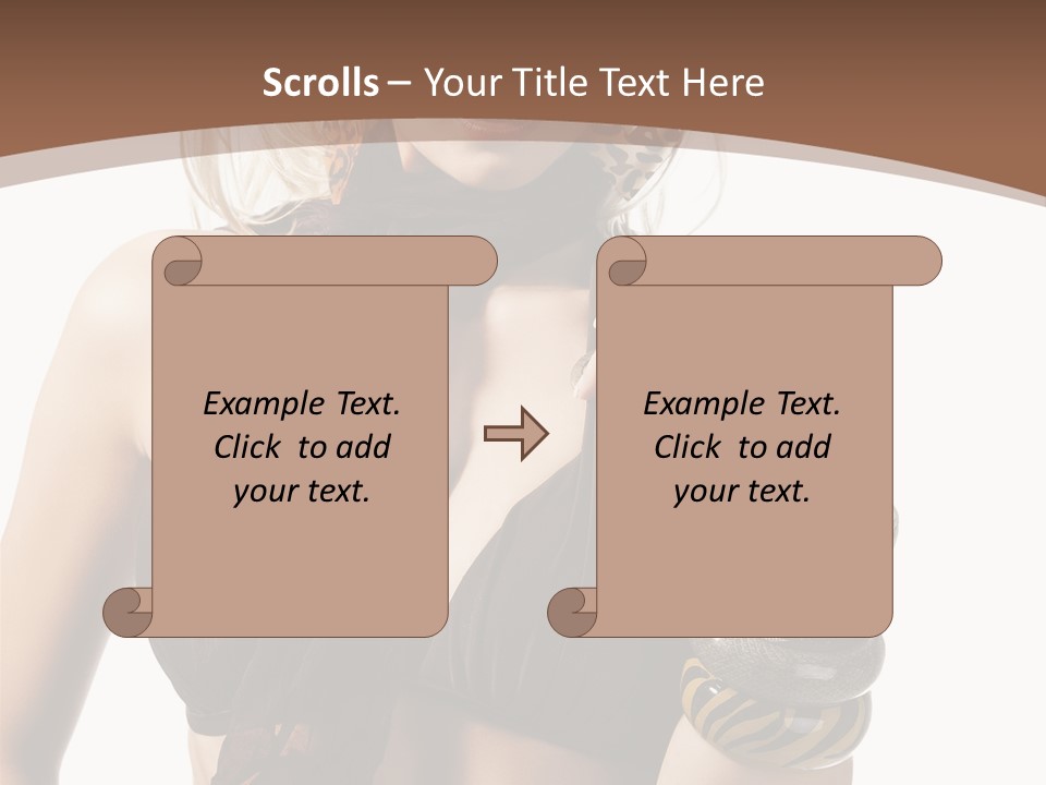 Hairstylish Swimsuit Scarf PowerPoint Template