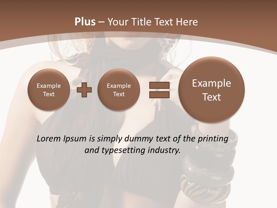 Hairstylish Swimsuit Scarf PowerPoint Template