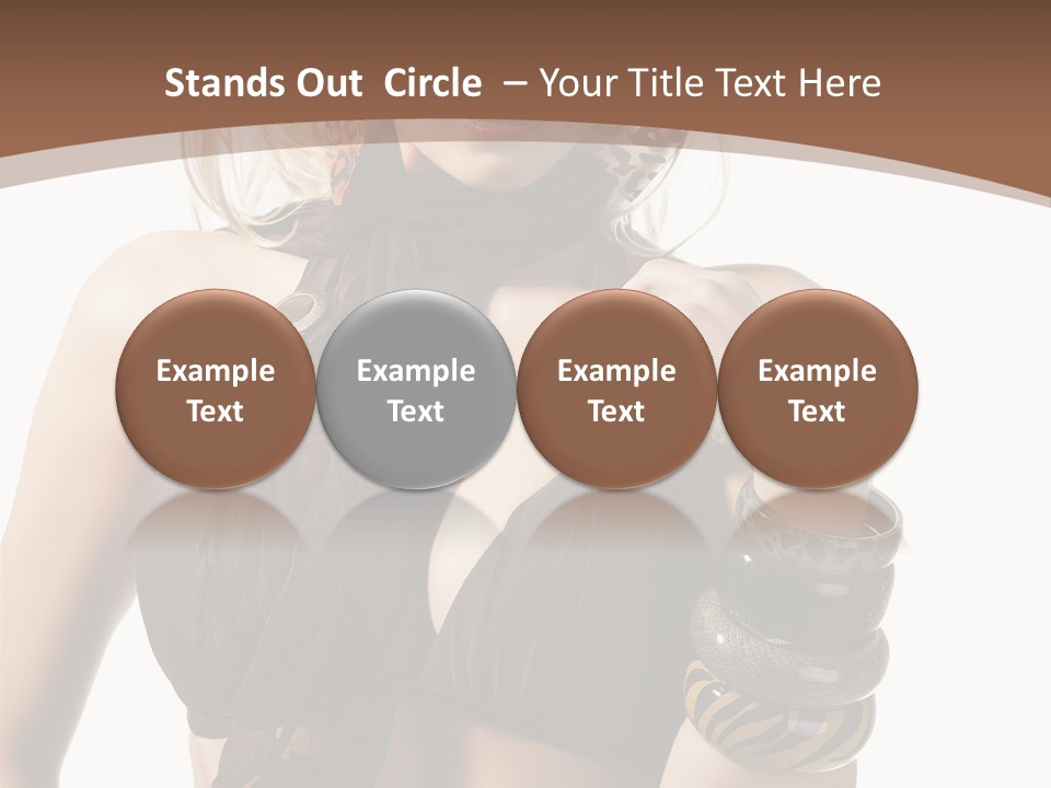 Hairstylish Swimsuit Scarf PowerPoint Template