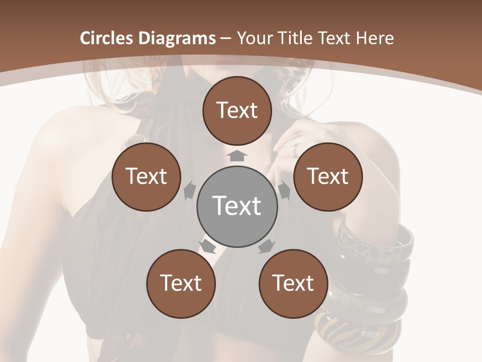 Hairstylish Swimsuit Scarf PowerPoint Template