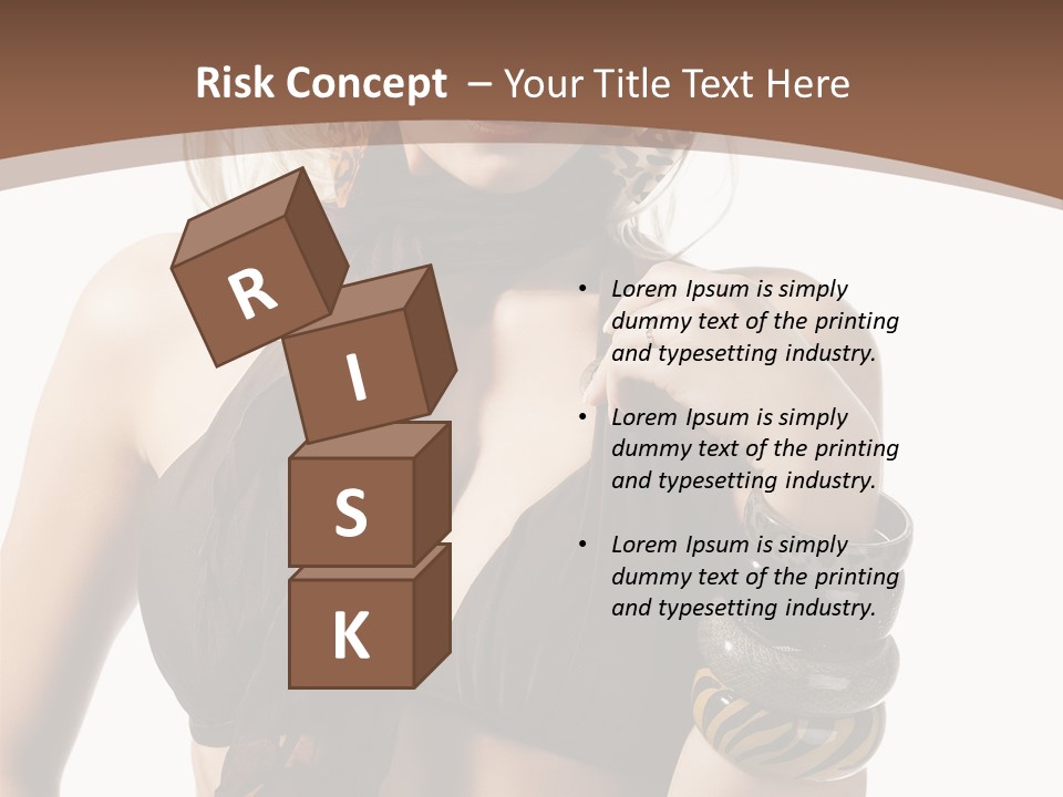 Hairstylish Swimsuit Scarf PowerPoint Template