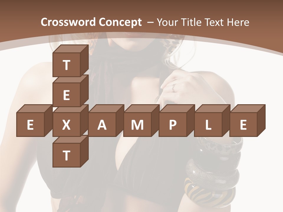 Hairstylish Swimsuit Scarf PowerPoint Template