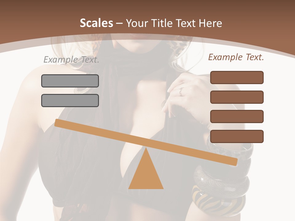 Hairstylish Swimsuit Scarf PowerPoint Template