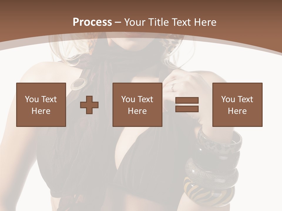 Hairstylish Swimsuit Scarf PowerPoint Template