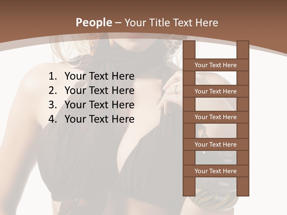 Hairstylish Swimsuit Scarf PowerPoint Template