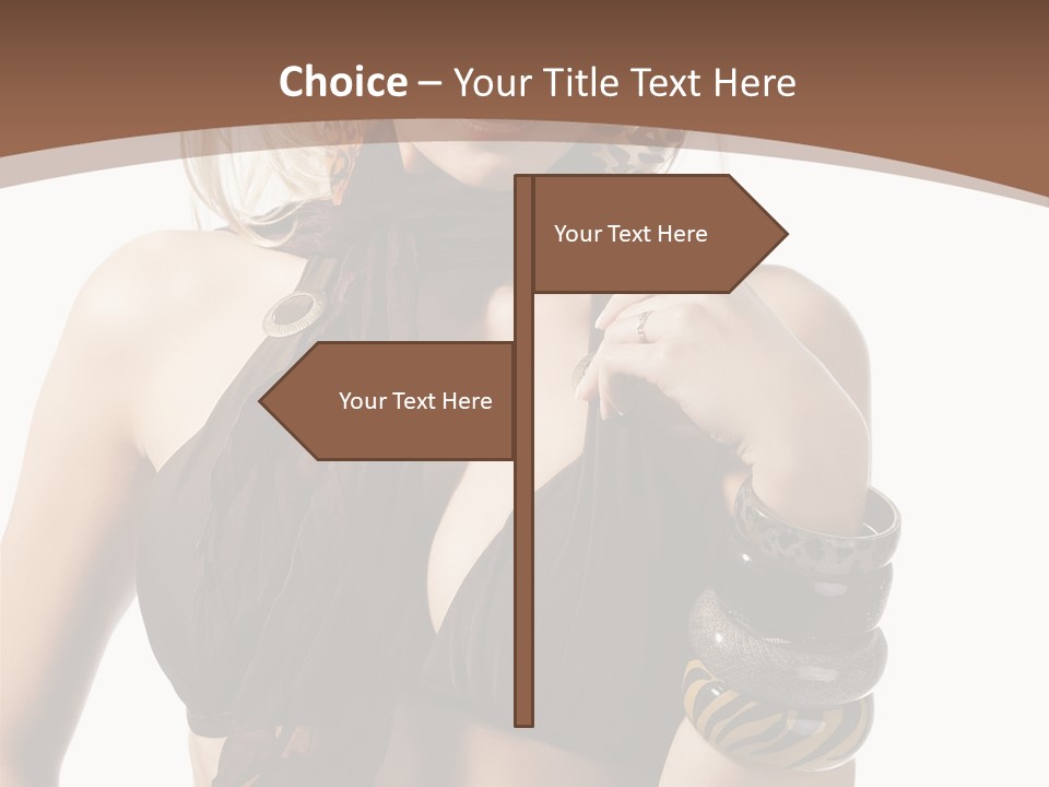 Hairstylish Swimsuit Scarf PowerPoint Template