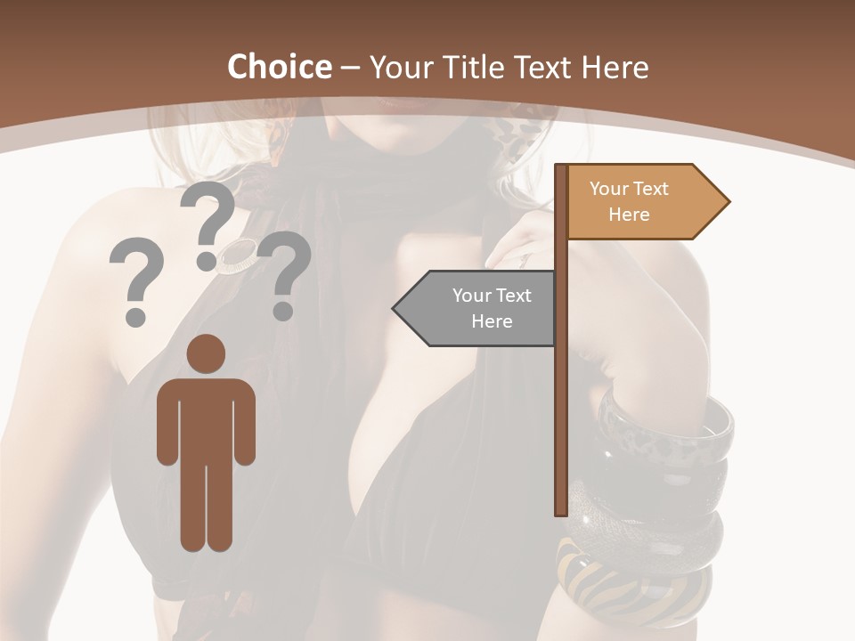 Hairstylish Swimsuit Scarf PowerPoint Template