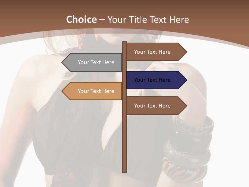 Hairstylish Swimsuit Scarf PowerPoint Template