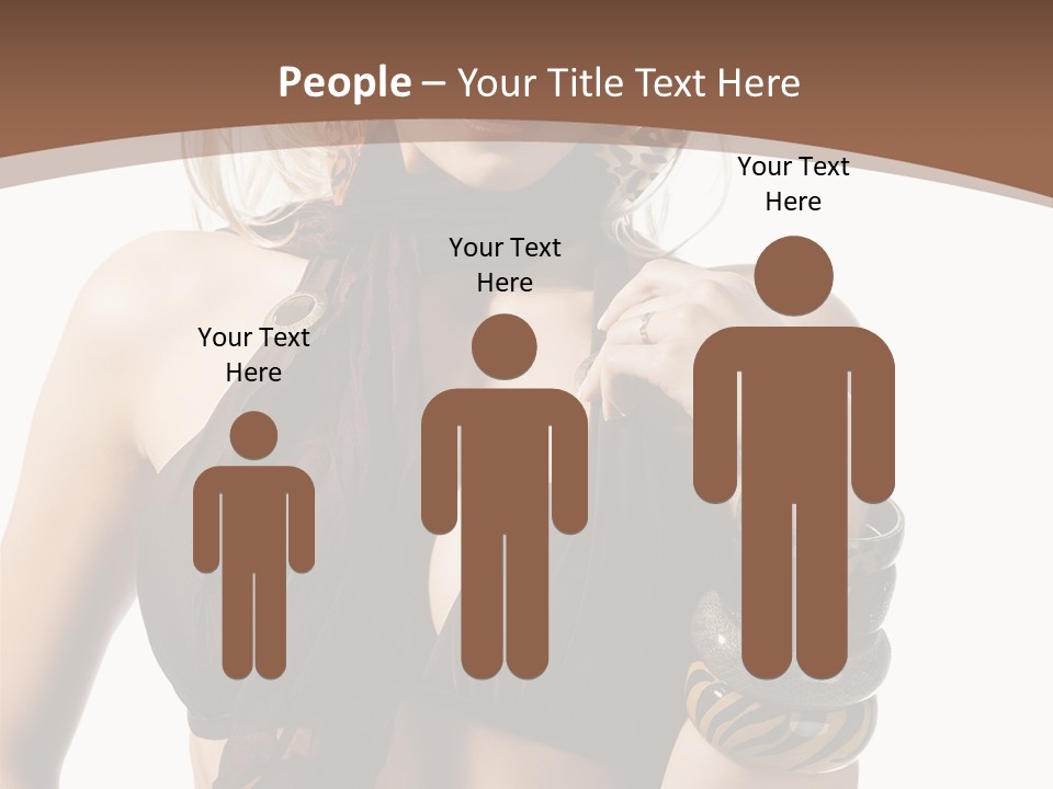 Hairstylish Swimsuit Scarf PowerPoint Template