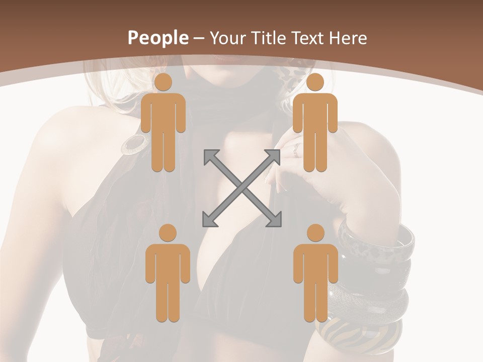 Hairstylish Swimsuit Scarf PowerPoint Template