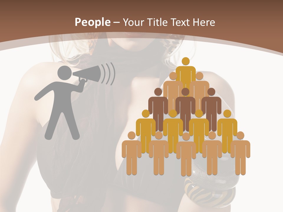 Hairstylish Swimsuit Scarf PowerPoint Template