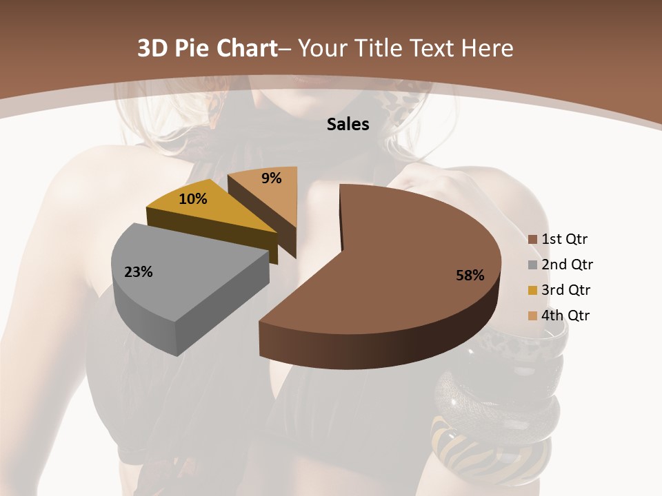 Hairstylish Swimsuit Scarf PowerPoint Template