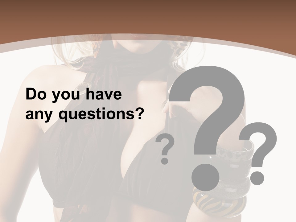 Hairstylish Swimsuit Scarf PowerPoint Template