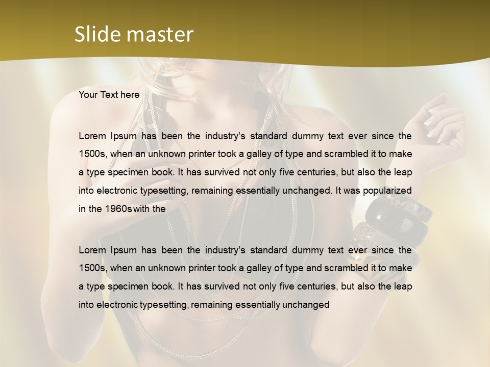 Underwear Provocative Summer PowerPoint Template